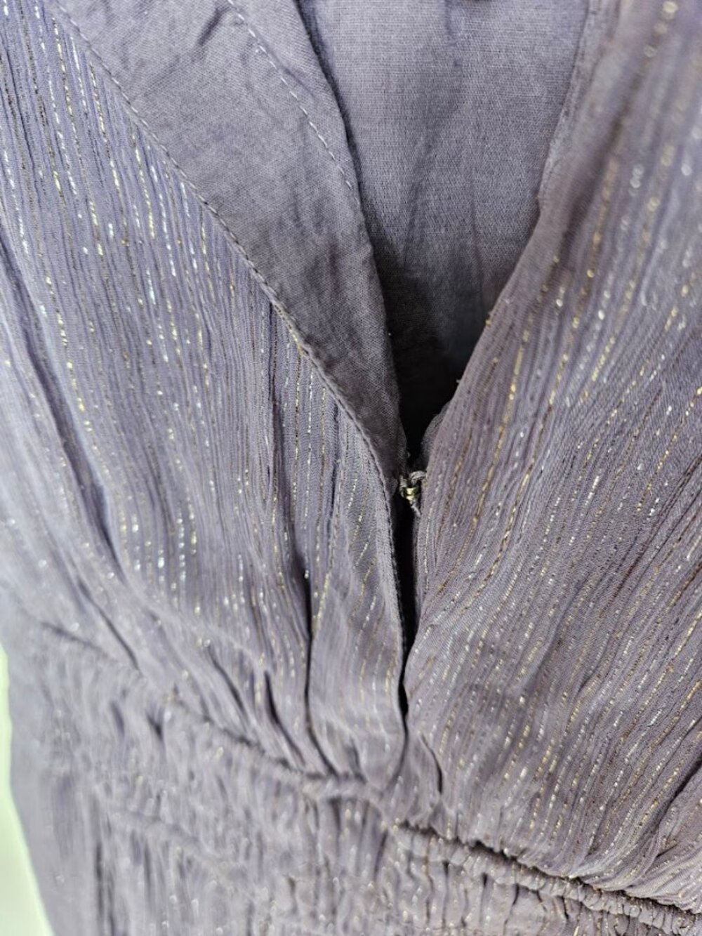 NWT Anthropologie The Somerset Maxi Dress Lurex Edition Purple Metallic XS - Picture 5 of 14